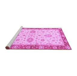 Sideview of Machine Washable Oriental Purple Traditional Area Rugs, wshabs3619pur