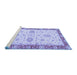 Sideview of Machine Washable Oriental Blue Traditional Rug, wshabs3619blu