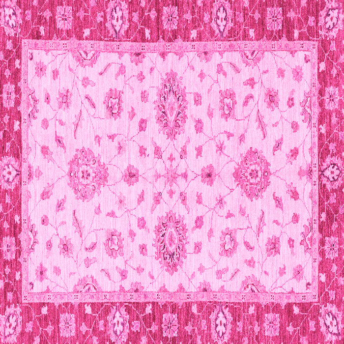Square Oriental Pink Traditional Rug, abs3619pnk
