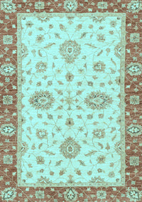 Oriental Light Blue Traditional Rug, abs3619lblu