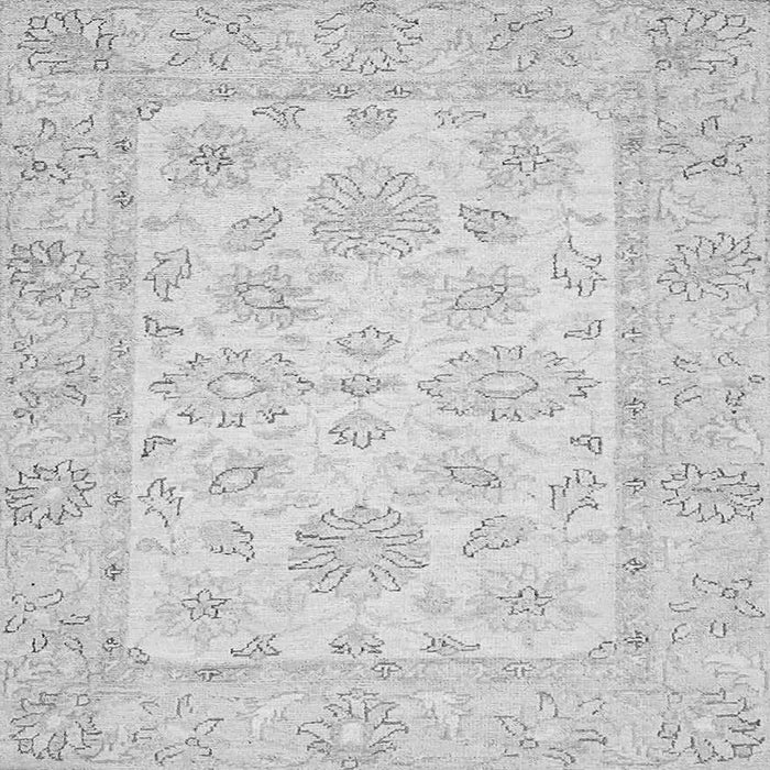 Square Oriental Gray Traditional Rug, abs361gry