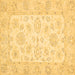 Square Oriental Brown Traditional Rug, abs361brn