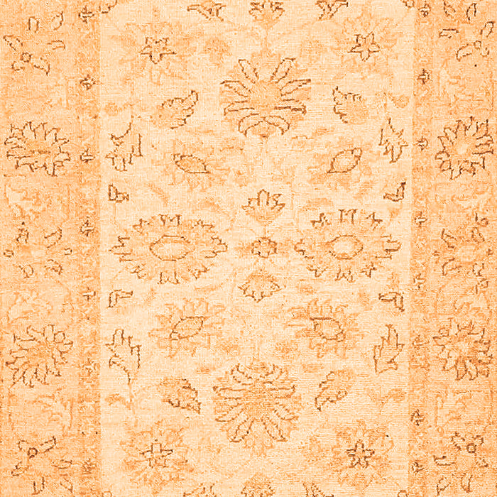 Machine Washable Oriental Orange Traditional Area Rugs, wshabs361org