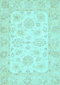 Oriental Light Blue Traditional Rug, abs361lblu