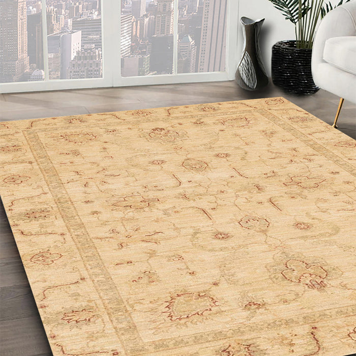 Machine Washable Abstract Orange Rug in a Family Room, wshabs3620