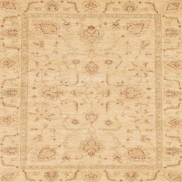 Square Machine Washable Abstract Orange Rug, wshabs3620