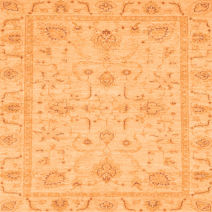 Square Oriental Orange Traditional Rug, abs3620org