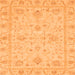 Square Oriental Orange Traditional Rug, abs3620org