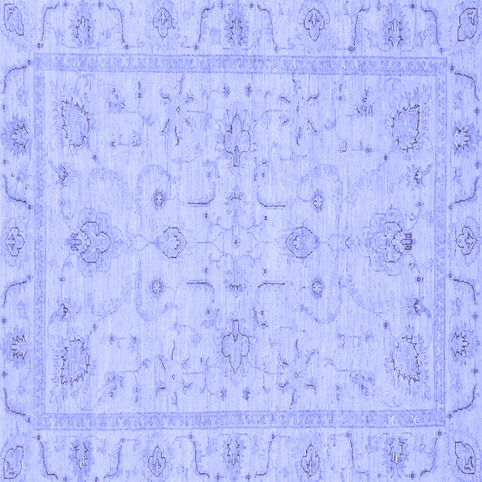 Square Machine Washable Oriental Blue Traditional Rug, wshabs3620blu