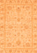 Machine Washable Oriental Orange Traditional Area Rugs, wshabs3620org