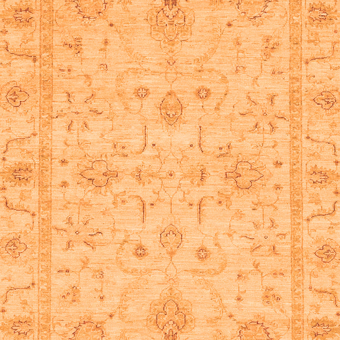 Machine Washable Oriental Orange Traditional Area Rugs, wshabs3620org