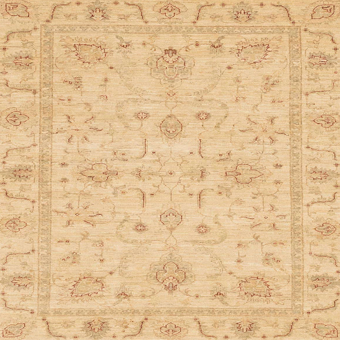 Square Abstract Orange Oriental Rug, abs3620