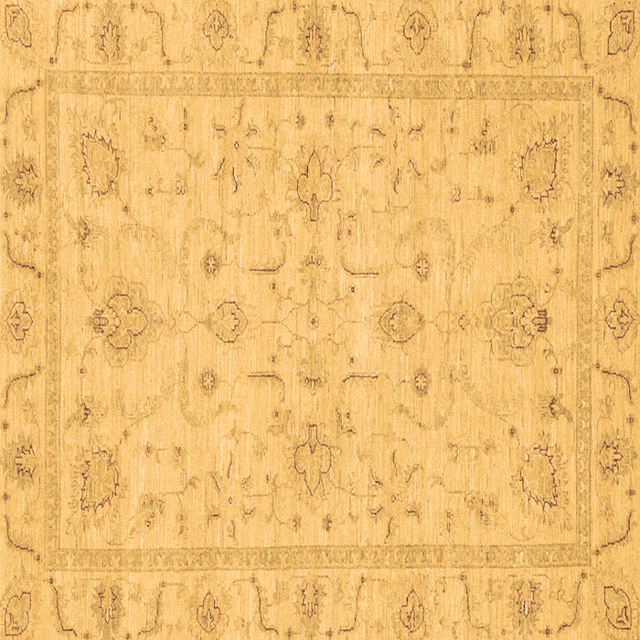 Square Oriental Brown Traditional Rug, abs3620brn
