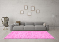 Machine Washable Oriental Pink Traditional Rug, wshabs3620pnk