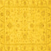 Square Oriental Yellow Traditional Rug, abs3620yw