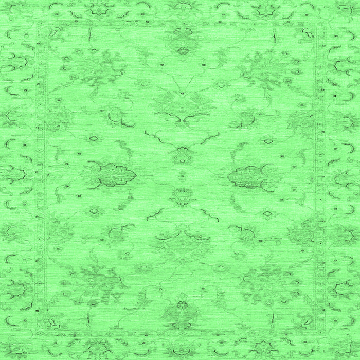 Square Oriental Emerald Green Traditional Rug, abs3621emgrn