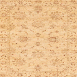 Square Machine Washable Abstract Orange Rug, wshabs3621