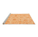 Sideview of Machine Washable Oriental Orange Traditional Area Rugs, wshabs3621org