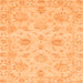 Square Machine Washable Oriental Orange Traditional Area Rugs, wshabs3621org