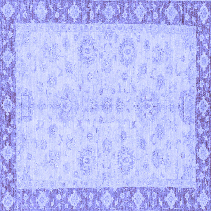 Square Abstract Blue Modern Rug, abs3622blu