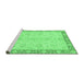 Sideview of Machine Washable Abstract Emerald Green Modern Area Rugs, wshabs3622emgrn