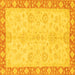 Square Abstract Yellow Modern Rug, abs3622yw