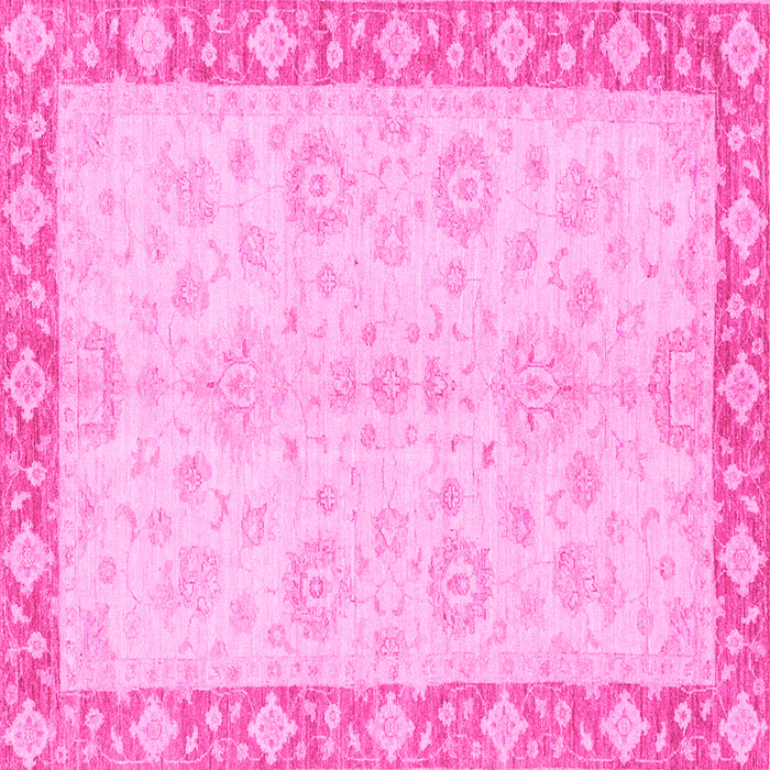 Square Machine Washable Abstract Pink Modern Rug, wshabs3622pnk