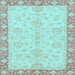 Square Abstract Light Blue Modern Rug, abs3622lblu