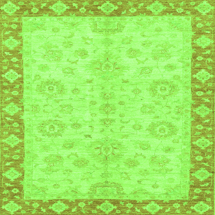 Square Abstract Green Modern Rug, abs3622grn