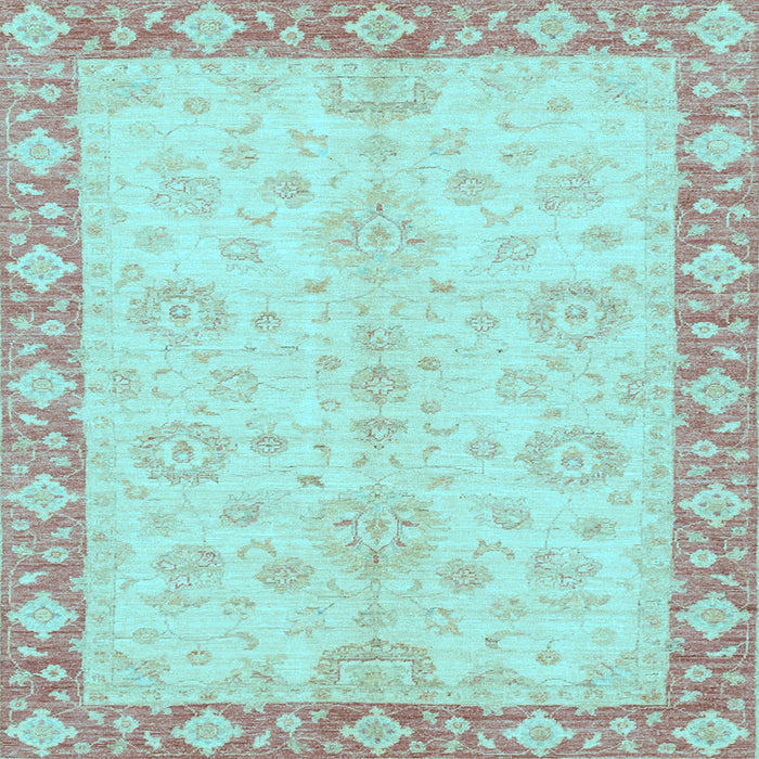 Square Machine Washable Abstract Light Blue Modern Rug, wshabs3622lblu