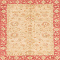 Square Machine Washable Abstract Yellow Rug, wshabs3622