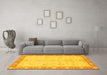 Machine Washable Abstract Yellow Modern Rug in a Living Room, wshabs3622yw