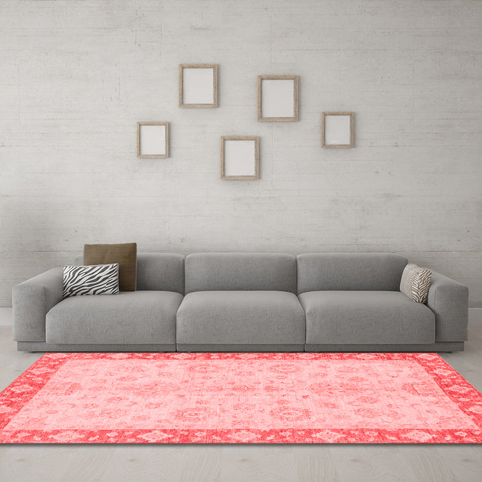 Modern Red Washable Rugs