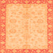 Square Abstract Orange Modern Rug, abs3622org