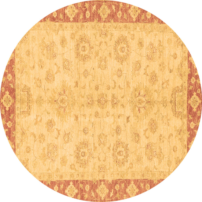 Round Machine Washable Abstract Brown Modern Rug, wshabs3622brn