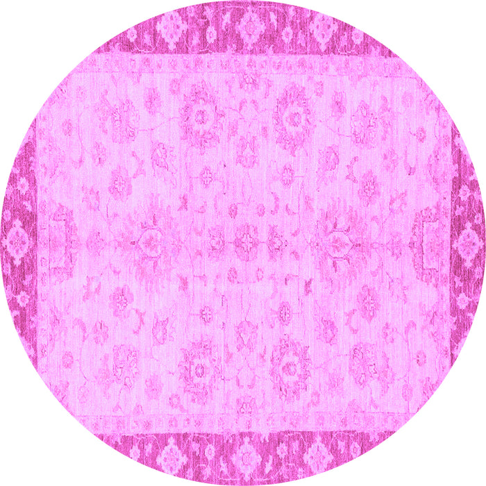 Round Machine Washable Abstract Purple Modern Area Rugs, wshabs3622pur