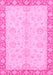 Machine Washable Abstract Pink Modern Rug, wshabs3622pnk