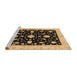 Sideview of Machine Washable Abstract Bakers Brown Rug, wshabs3623