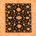 Square Oriental Orange Traditional Rug, abs3623org