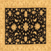 Square Oriental Brown Traditional Rug, abs3623brn