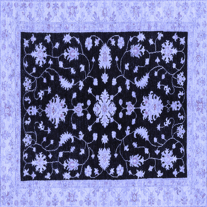 Square Oriental Blue Traditional Rug, abs3623blu