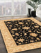 Abstract Bakers Brown Oriental Rug in Family Room, abs3623