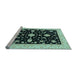 Sideview of Machine Washable Oriental Light Blue Traditional Rug, wshabs3623lblu