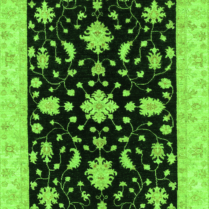 Machine Washable Oriental Green Traditional Area Rugs, wshabs3623grn
