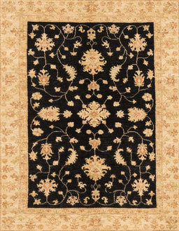 Machine Washable Abstract Bakers Brown Rug, wshabs3623