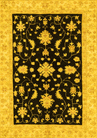 Oriental Yellow Traditional Rug, abs3623yw