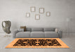 Machine Washable Oriental Orange Traditional Area Rugs in a Living Room, wshabs3623org