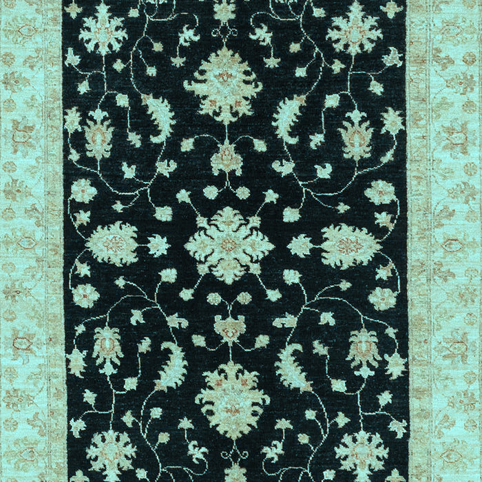 Machine Washable Oriental Light Blue Traditional Rug, wshabs3623lblu