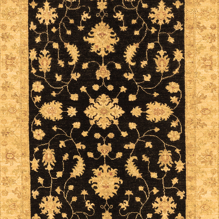 Machine Washable Oriental Brown Traditional Rug, wshabs3623brn
