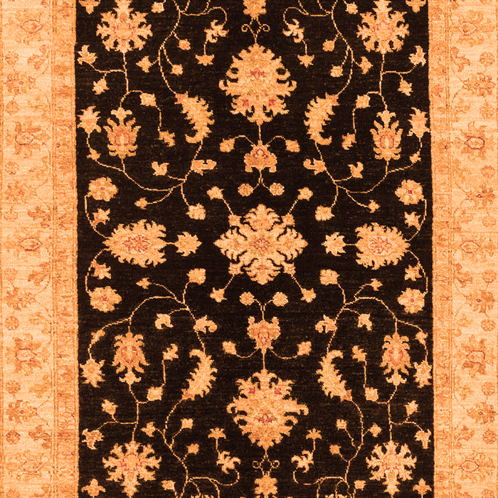 Machine Washable Oriental Orange Traditional Area Rugs, wshabs3623org